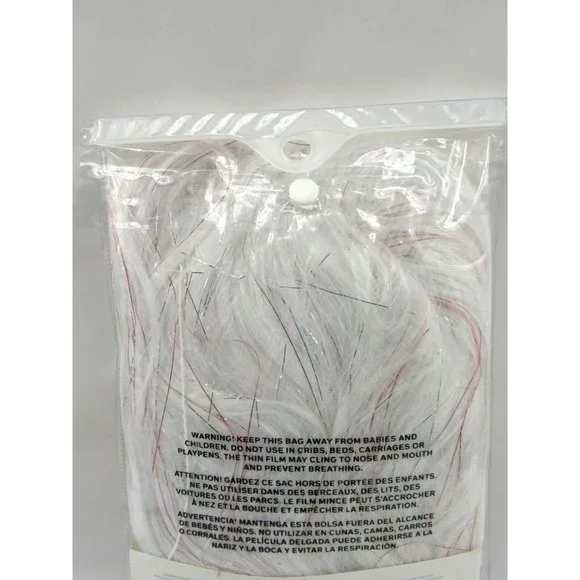 Claire's Womens Hair Accessories Halloween White Tinsel Sparkly Wig Costumes New - Picture 6 of 7